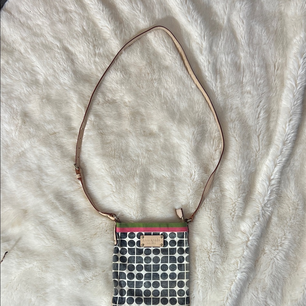 Kate Spade Black and Cream Dot Crossbody Bag